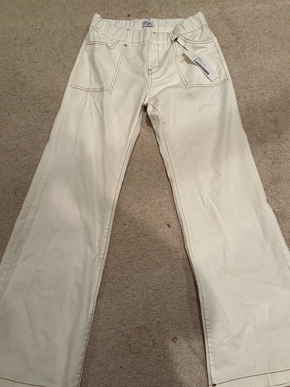 Christine ivory denim flogs size 29 new with tags